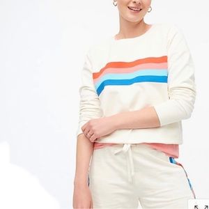 JCREW Factory multicolor stripe light sweatshirt